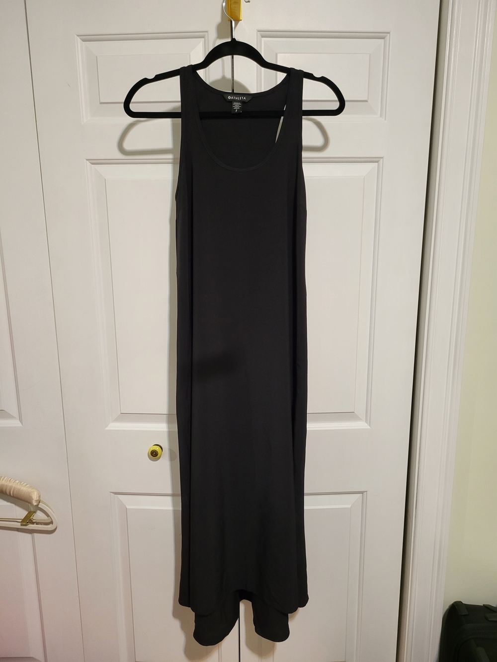 Athleta Black Scoop Neck Maxi Dress
